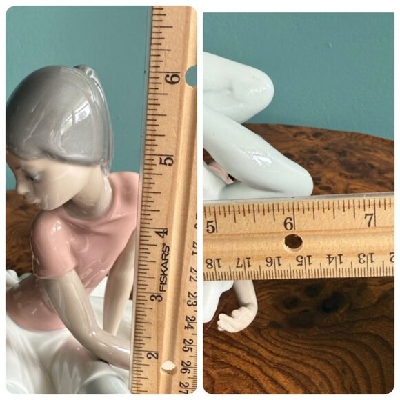 Vintage Lladro Shelly Sitting Ballerina Pink #1357 1978 Porcelain Spain - Picture 9 of 9